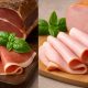 Prosciutto crudo e cotto a confronto su tagliere